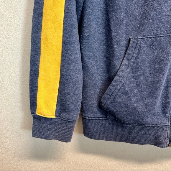 Jacket Zipper Hoodie Boy's L (12-14) Blue and Yellow Striped Cat & Jack Jumper - Picture 5 of 10
